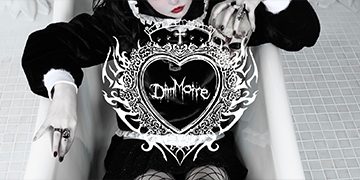 DimMoire【ディムモアール】HeartCoreマフラー/Black×Gray