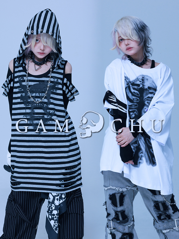 Gamchu ニンゲンやめたいMonster Hood Black タグ付き