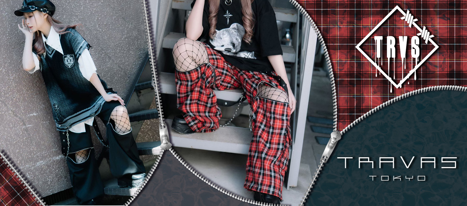 サスペンダー付きセパレートカーゴパンツ