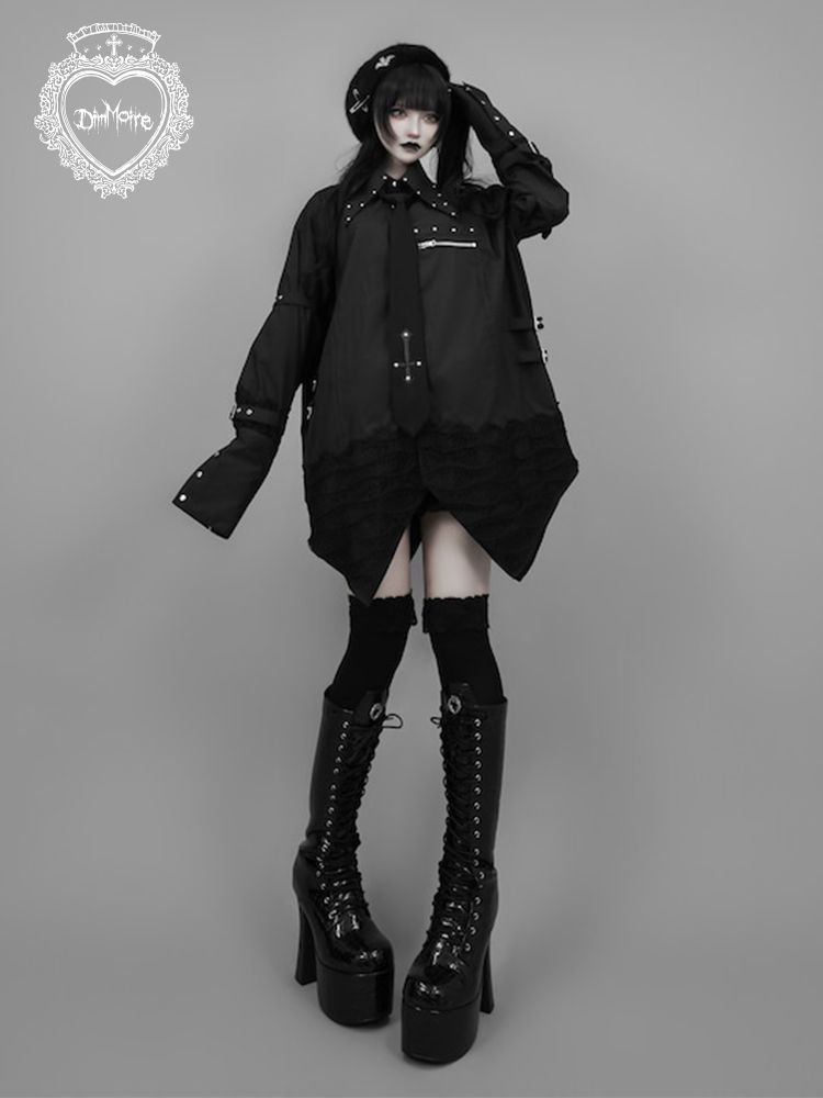 DimMoire ディムモアール AVENCHUMU 揃う レッグウォーマー 黒 白 