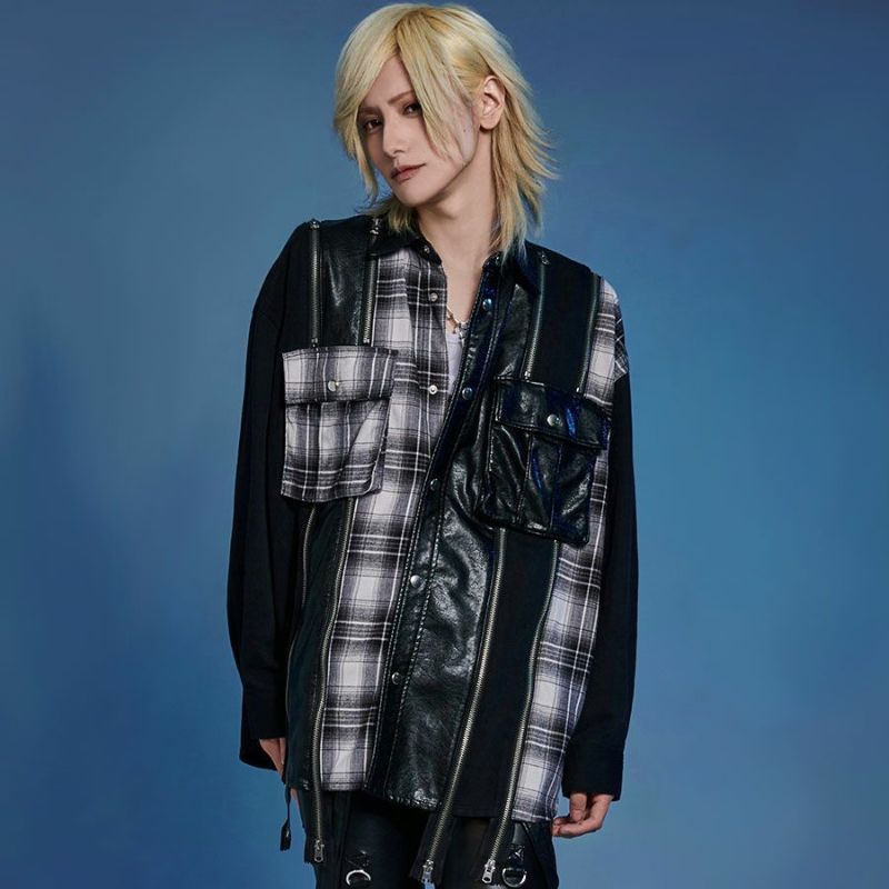 CIVARIZE【シヴァーライズ】切り替えドッキングデニムシャツ