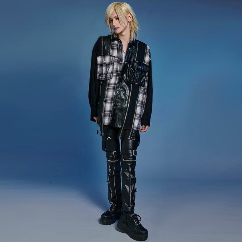 CIVARIZE【シヴァーライズ】切り替えドッキングデニムシャツジャケット CIVARIZE【シヴァーライズ】切り替えドッキングデニムシャツ