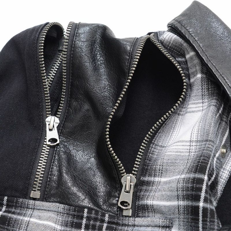CIVARIZE【シヴァーライズ】切り替えドッキングデニムシャツ