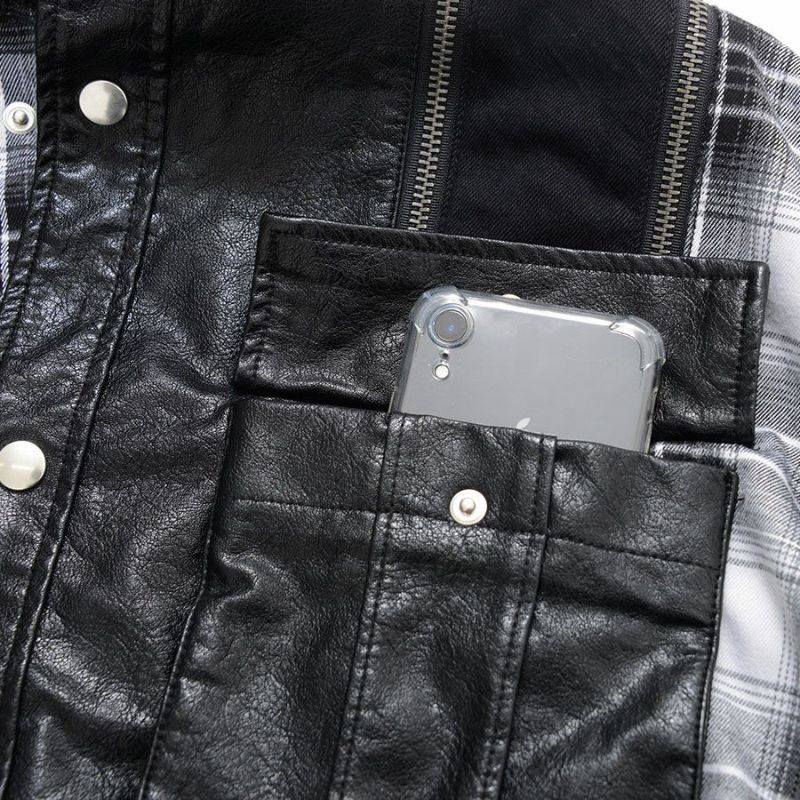CIVARIZE【シヴァーライズ】切り替えドッキングデニムシャツ