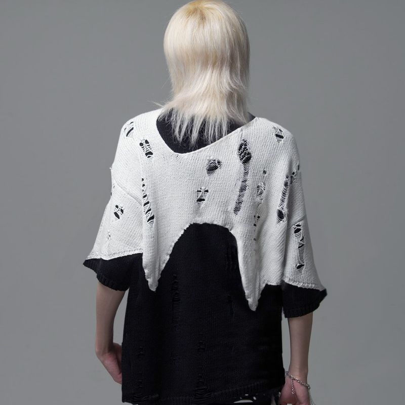 CIVARIZE シヴァーライズ クラッシュ加工レイヤードサマーニット CIVARIZE【シヴァーライズ】クラッシュ加工レイヤードサマー