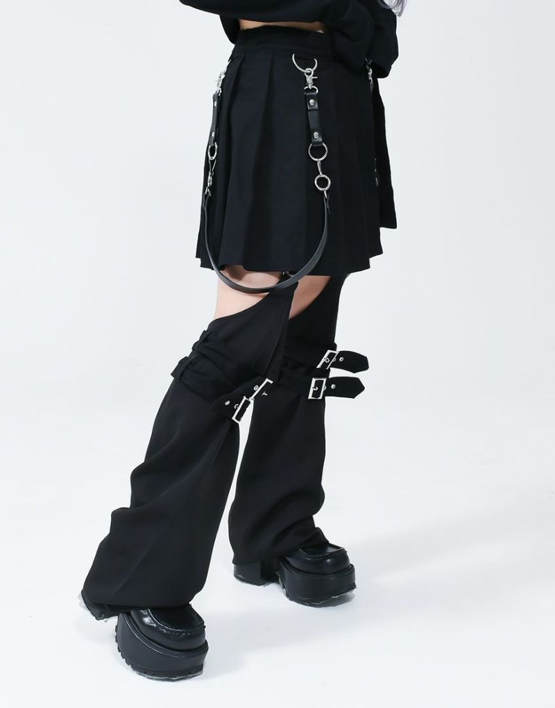 REFLEM【レフレム】ベルト付きレッグカバー付きスカート/全2色