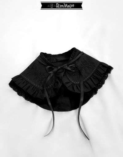 DimMoire【ディムモアール】ロゴ刺繍ファーベレー帽/Black