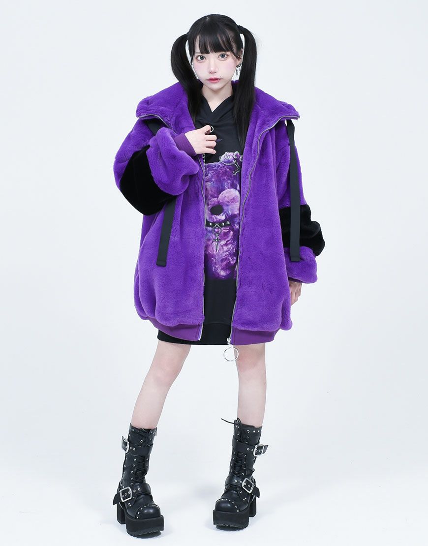 TRAVAS TOKYO【トラバストーキョー】バックロゴハイネックファー 