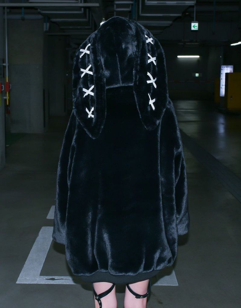 東京メトロ REFLEM【レフレム】うさ耳ファーパーカー Black(ブラック