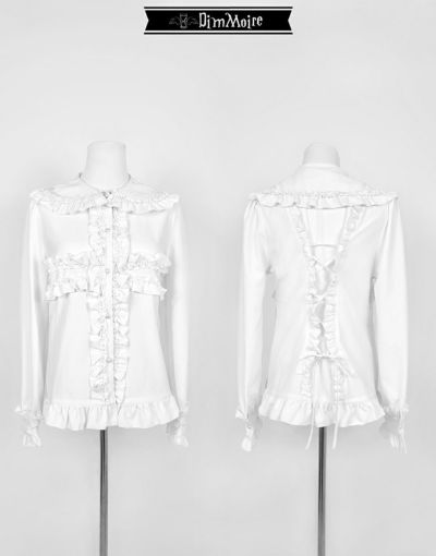 DimMoire ディムモアール くしゅくしゅニットトップス【white