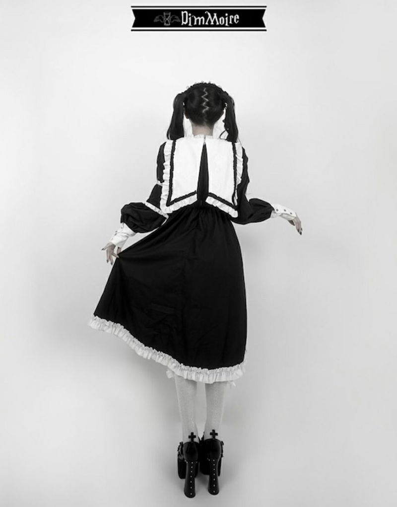 dimmoire Gothicアシメワンピース black×white - その他