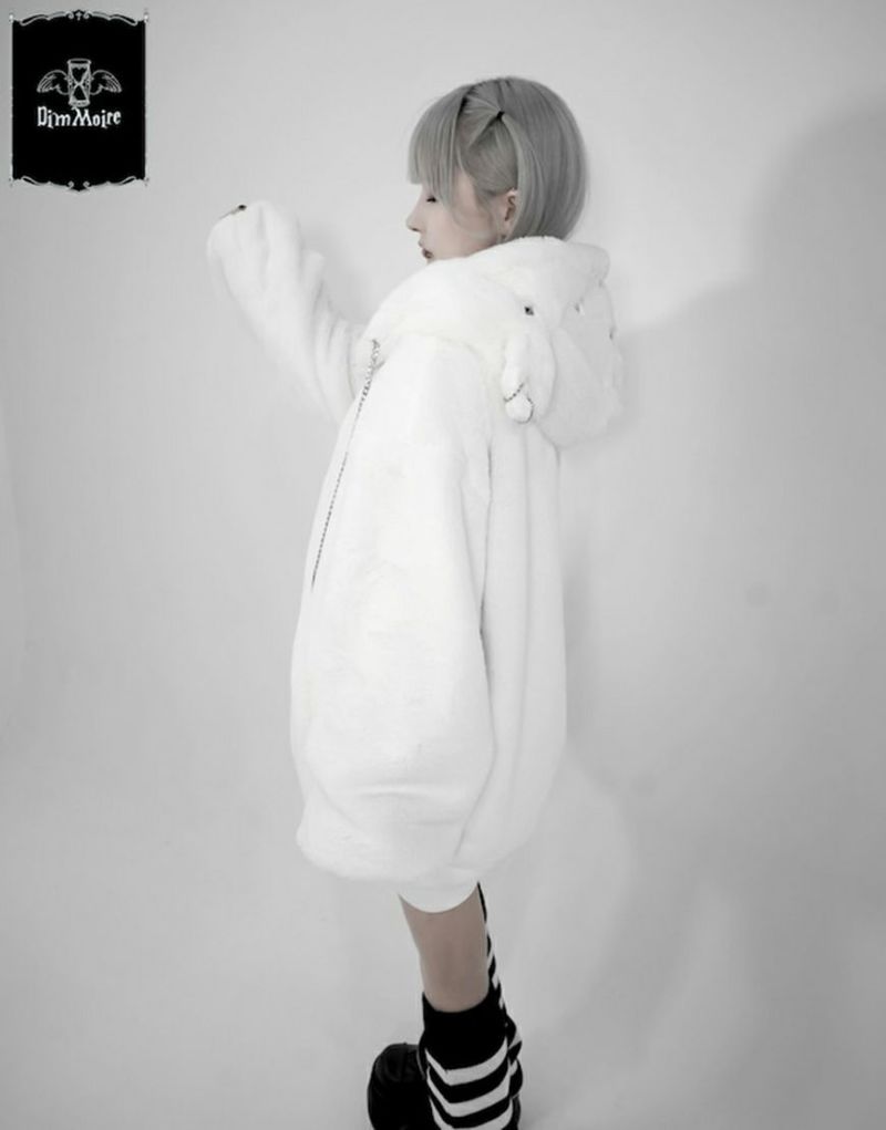 DimMoire【ディムモアール】BABY SHEEPファーパーカー/White