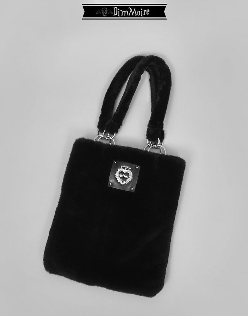 【予約受付中】 DimMoire【ディムモアール】もこもこトートバッグ/Black バッグ