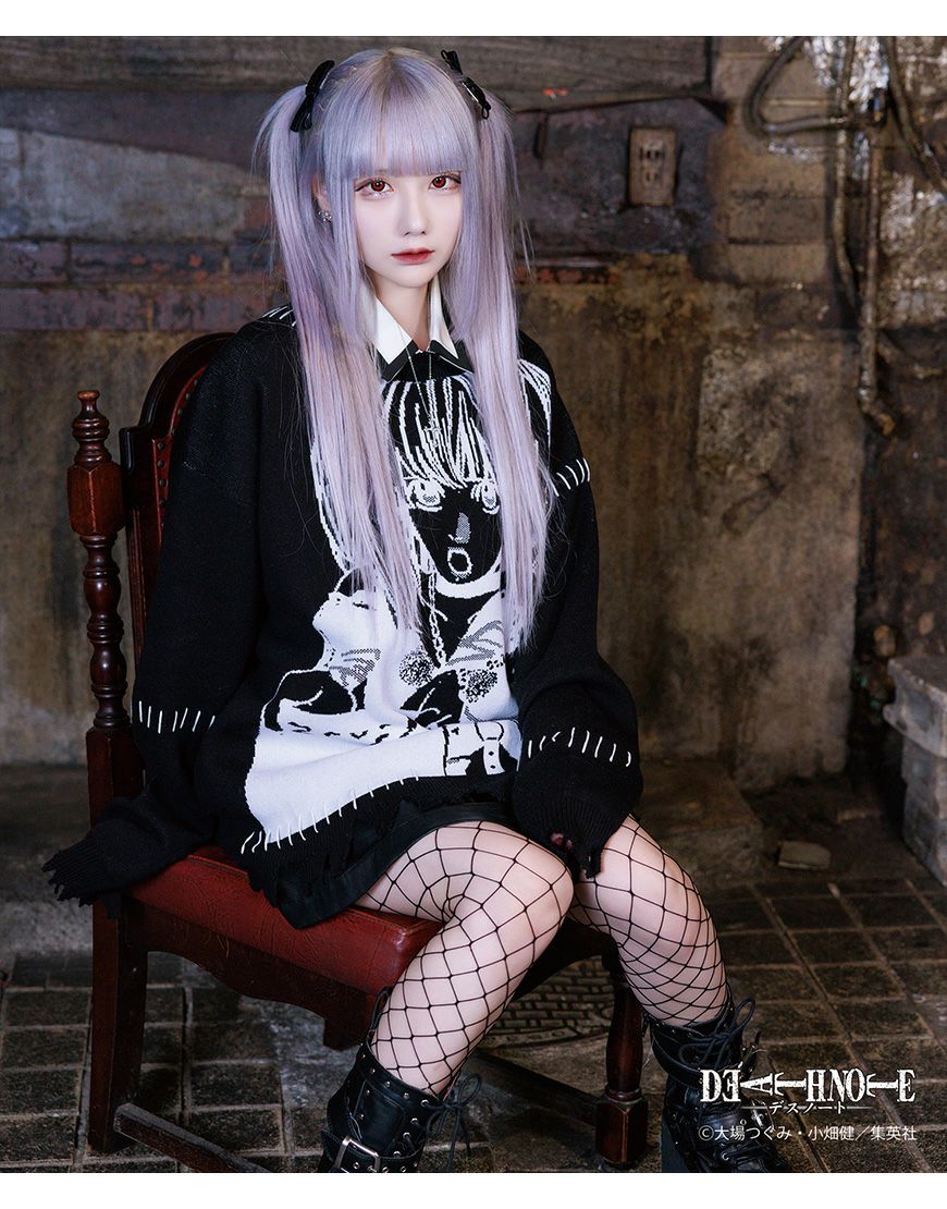 REFLEM【レフレム】REFLEM×DEATH NOTE ダメージニットソー(弥 海砂)/全1色