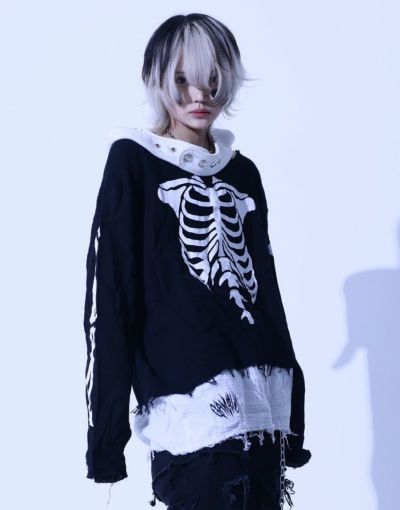 格安販売中 Messy Bones ロンT【White】 DimMoire Tシャツ/カットソー 