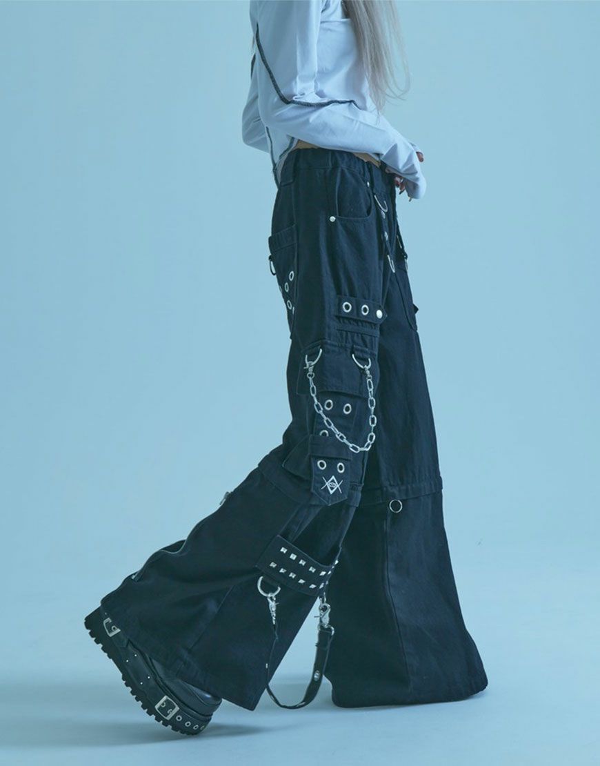 REFLEM 関わる 2WAYワイドベロアカーゴパンツ DimMoire