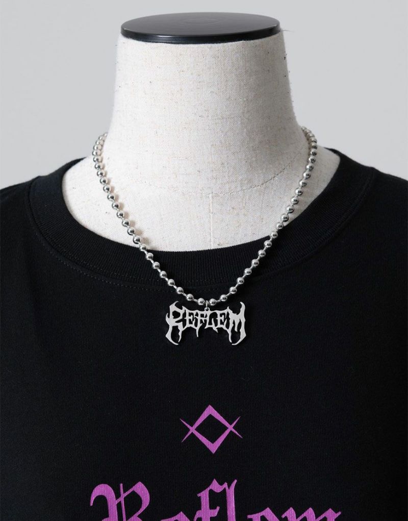レフレム　ネックレス　数量限定品 REFLEM/レフレム』ロゴメダルボールチェーンネックレス