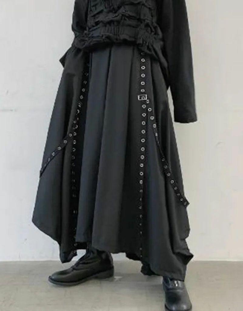 SECRETデザイン ブラックパンツ Thug Club サグクラブ TC レザー ウォッシング デニムパンツ