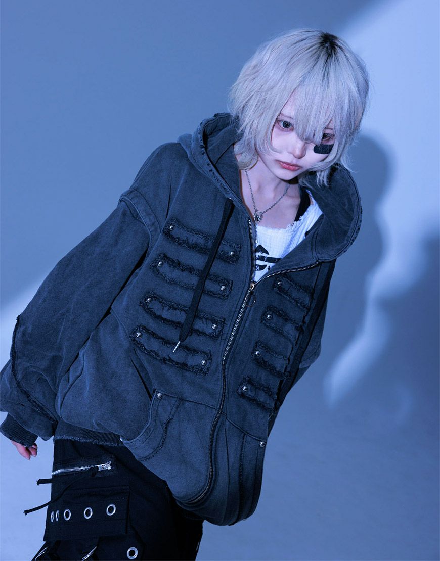 Gamchu【ガムチュ】我儘に分解分離パッチフーディー/全2色 