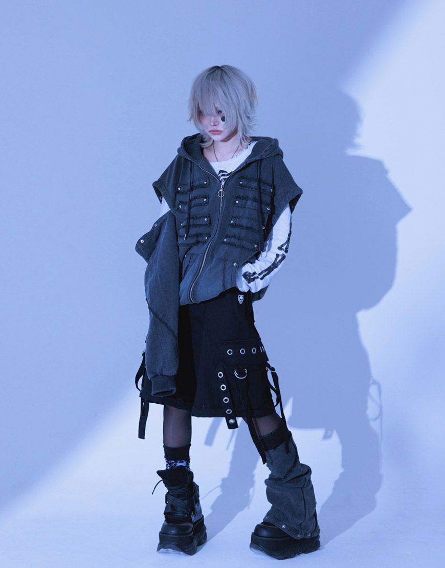 Gamchu【ガムチュ】我儘に分解分離パッチフーディー/全2色 