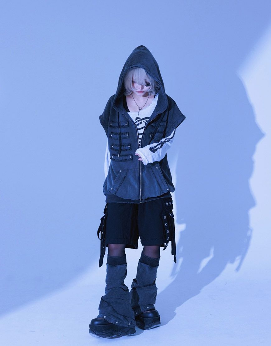 Gamchu【ガムチュ】我儘に分解分離パッチフーディー/全2色 