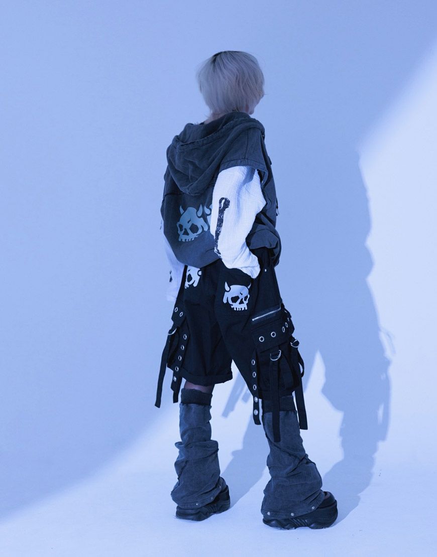 Gamchu【ガムチュ】我儘に分解分離パッチフーディー/全2色 