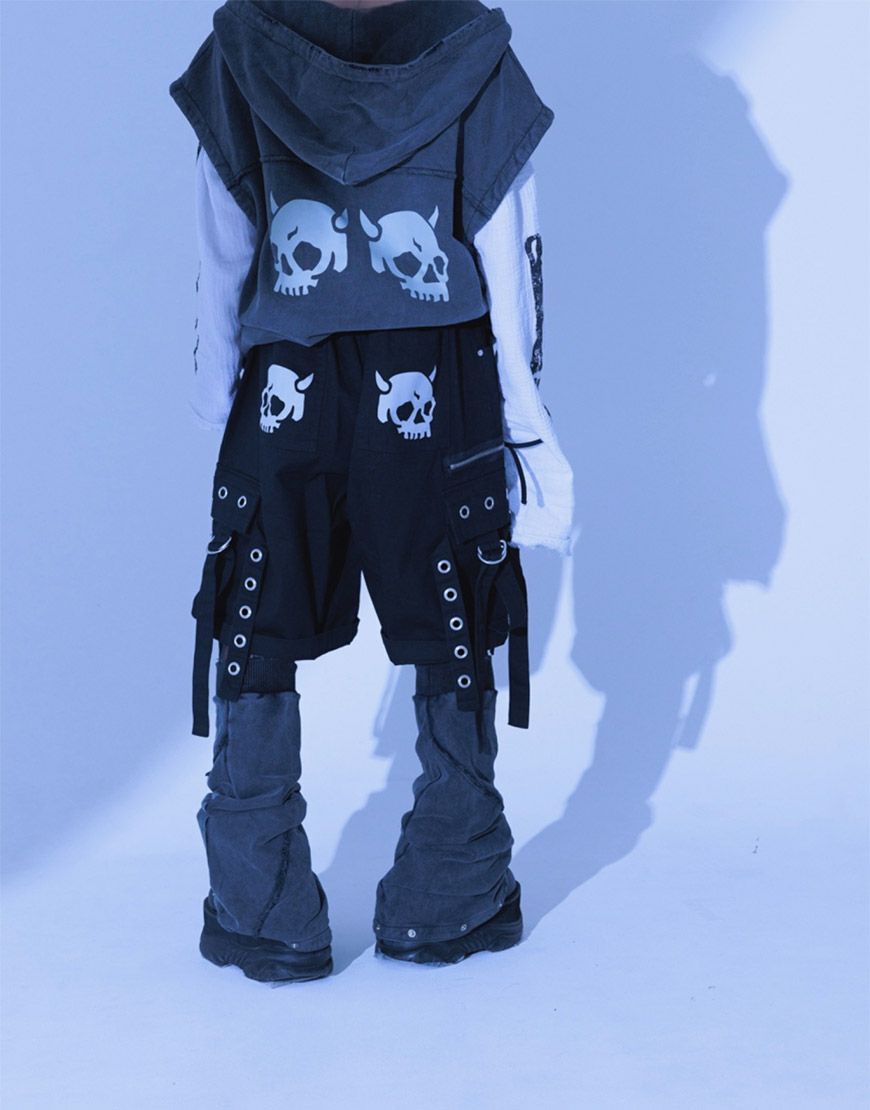 Gamchu【ガムチュ】我儘に分解分離パッチフーディー/全2色 