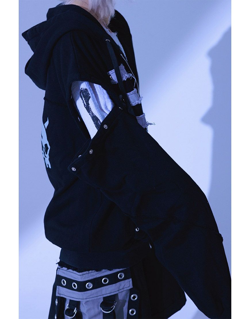 Gamchu【ガムチュ】我儘に分解分離パッチフーディー/全2色 