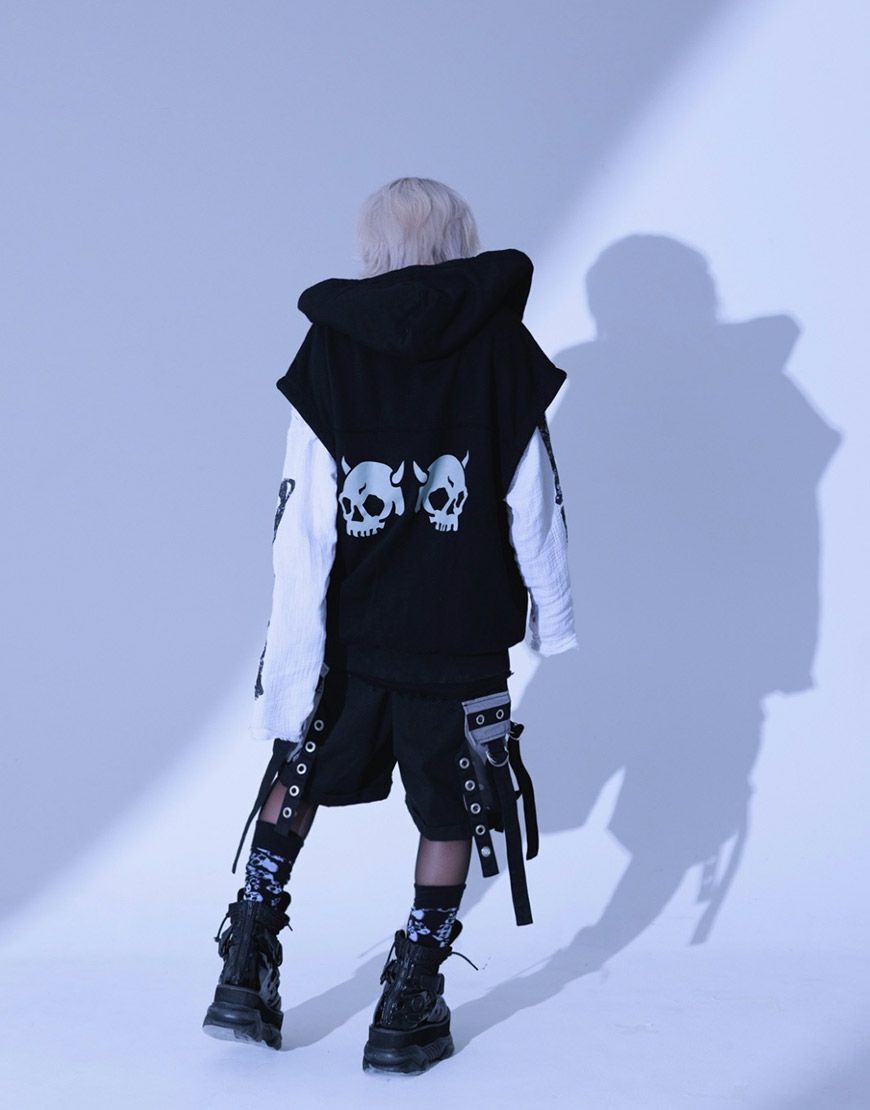 Gamchu【ガムチュ】我儘に分解分離パッチフーディー/全2色 