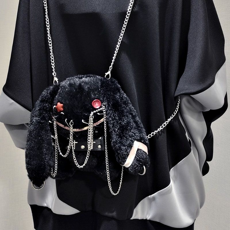 【希少・3000円オフ】Au BANNISTER うさぎカゴバッグ黒 NOVESSEL【ノベセル】うさぎショルダーバッグ/全1色