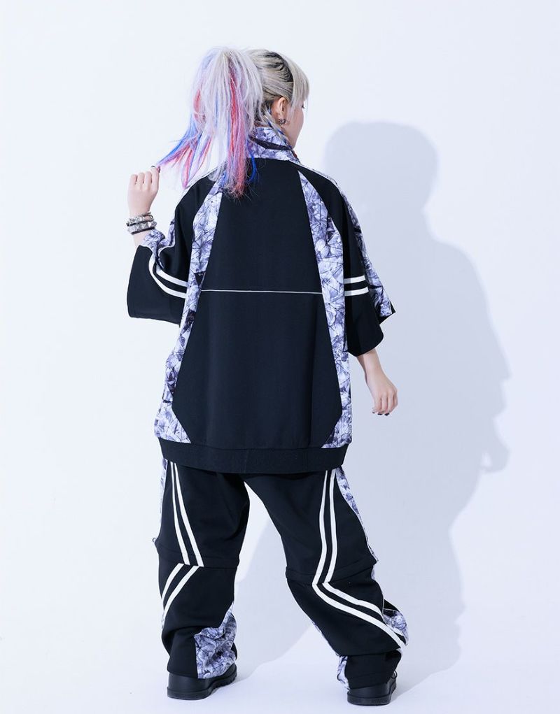 AdaNous【アダナス】半袖切替トラックジャージTOP/全2色