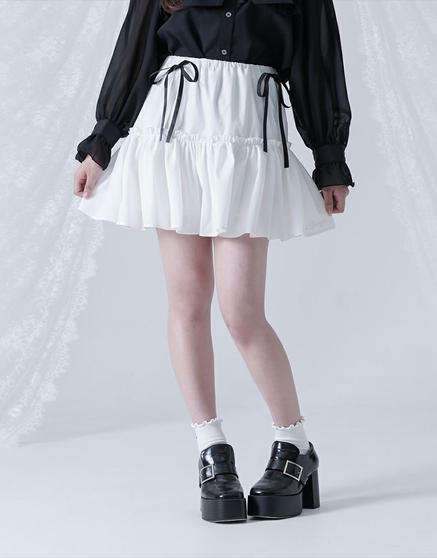 スカート 「TRAVAS TOKYO/トラバス トーキョー」ベルト付きティアード