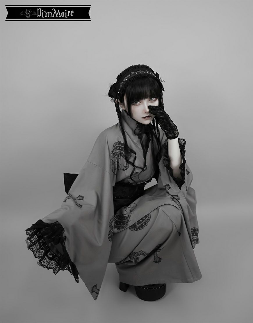 DimMoire【ディムモアール】フリル×スタッズヘッドドレス/Black