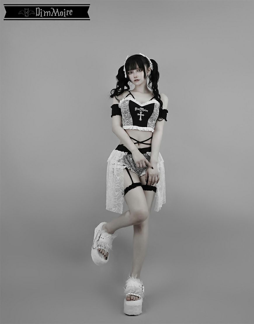 DimMoire【ディムモアール】十字の誓いスイムウェア/Black×White