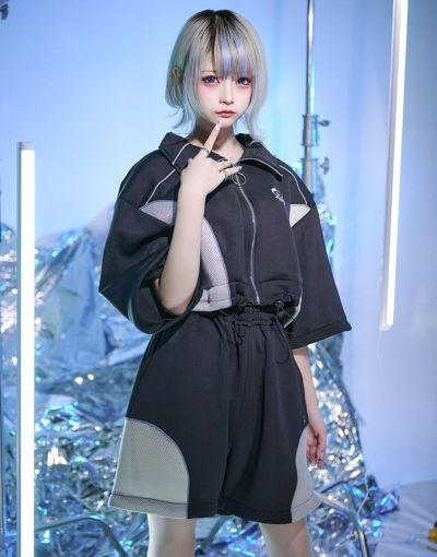 ililil イルイルイル あのね サイバー ジャージ パーカー REFLEM