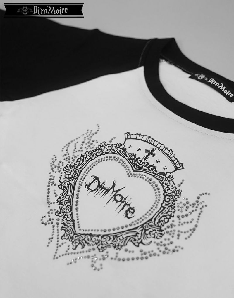 【完売品】ラインストーンHeartCoreミニT/Black dimmoire DimMoire【ディムモアール】ラインストーンHeartCoreミニT/Black