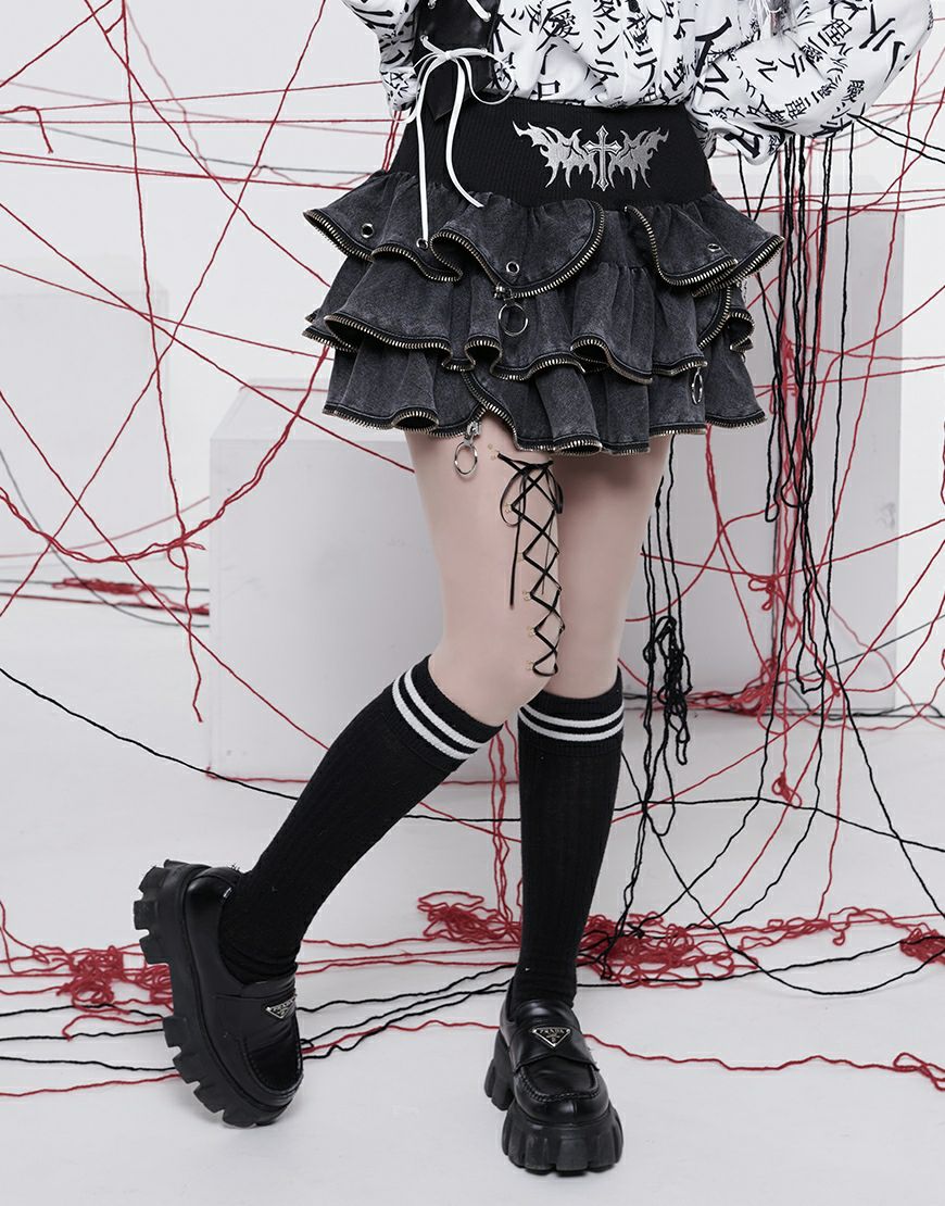Grrr the Lipper【ガルルザリッパー】悪魔NOジップスカート~朔~/全3色 