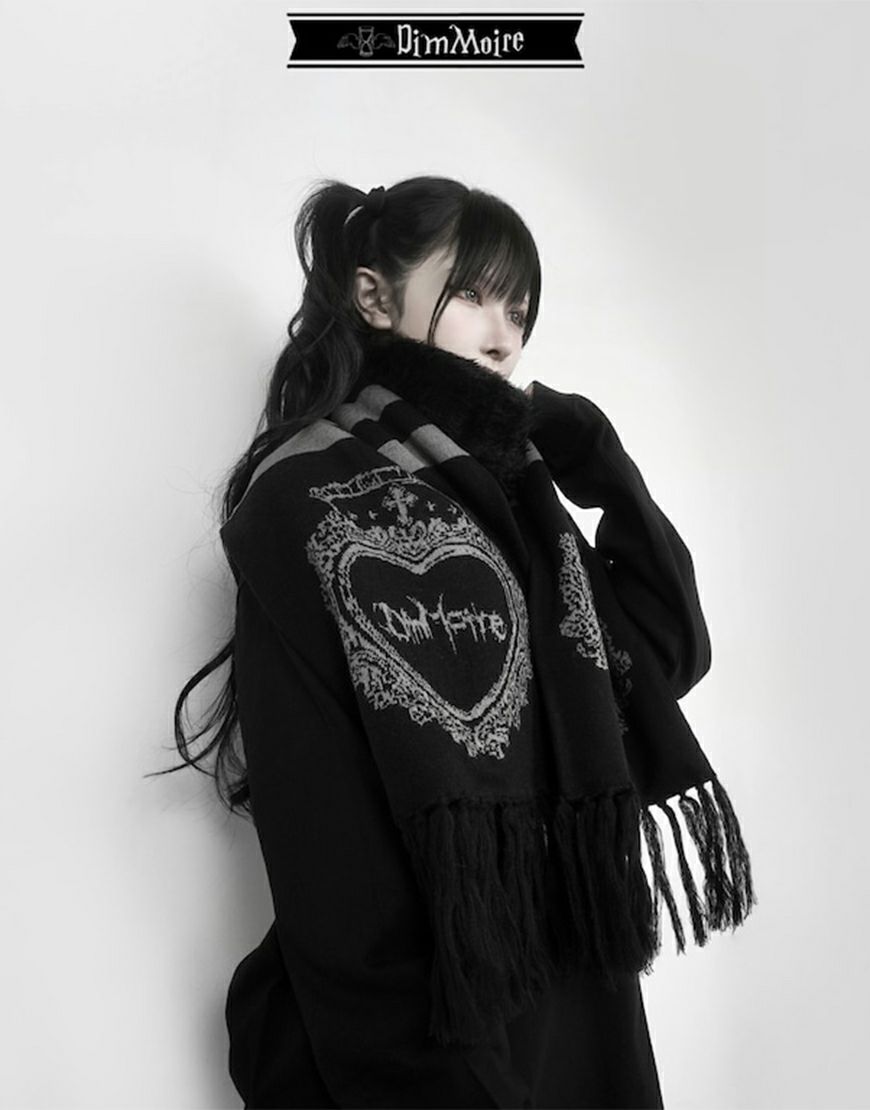 DimMoire【ディムモアール】HeartCoreマフラー/Black×Gray