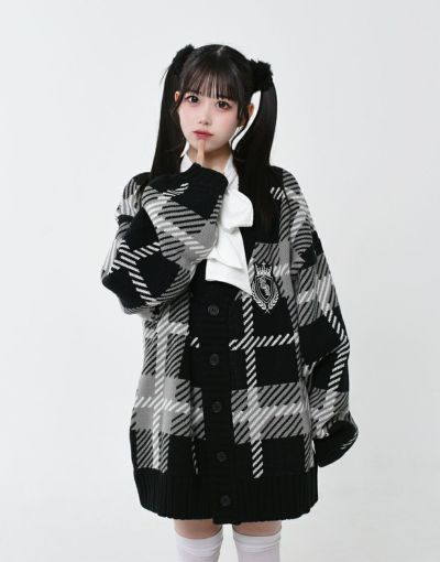 TRAVAS TOKYO トラバストーキョー チェック切替エンブレムブルゾン
