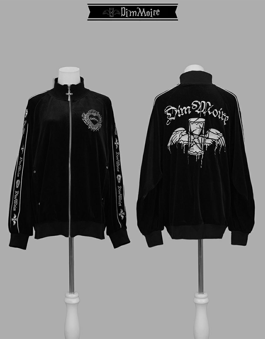 DimMoire スピンドルジャージトップス 眩む ジャケット ブラック