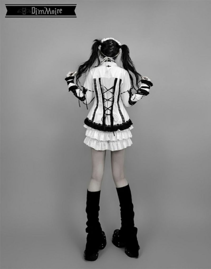DimMoire【ディムモアール】フリルミニスカパン White DimMoire【ディムモアール】フリルミニスカパン/Black