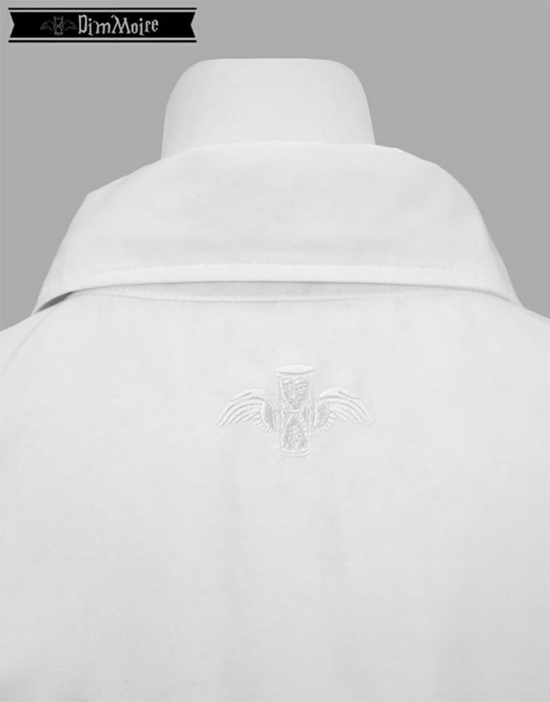 【美品】DimMoire Gothic学園ボンテージシャツ 白 DimMoire【ディムモアール】Gothic学園ボンテ―ジシャツ/Black