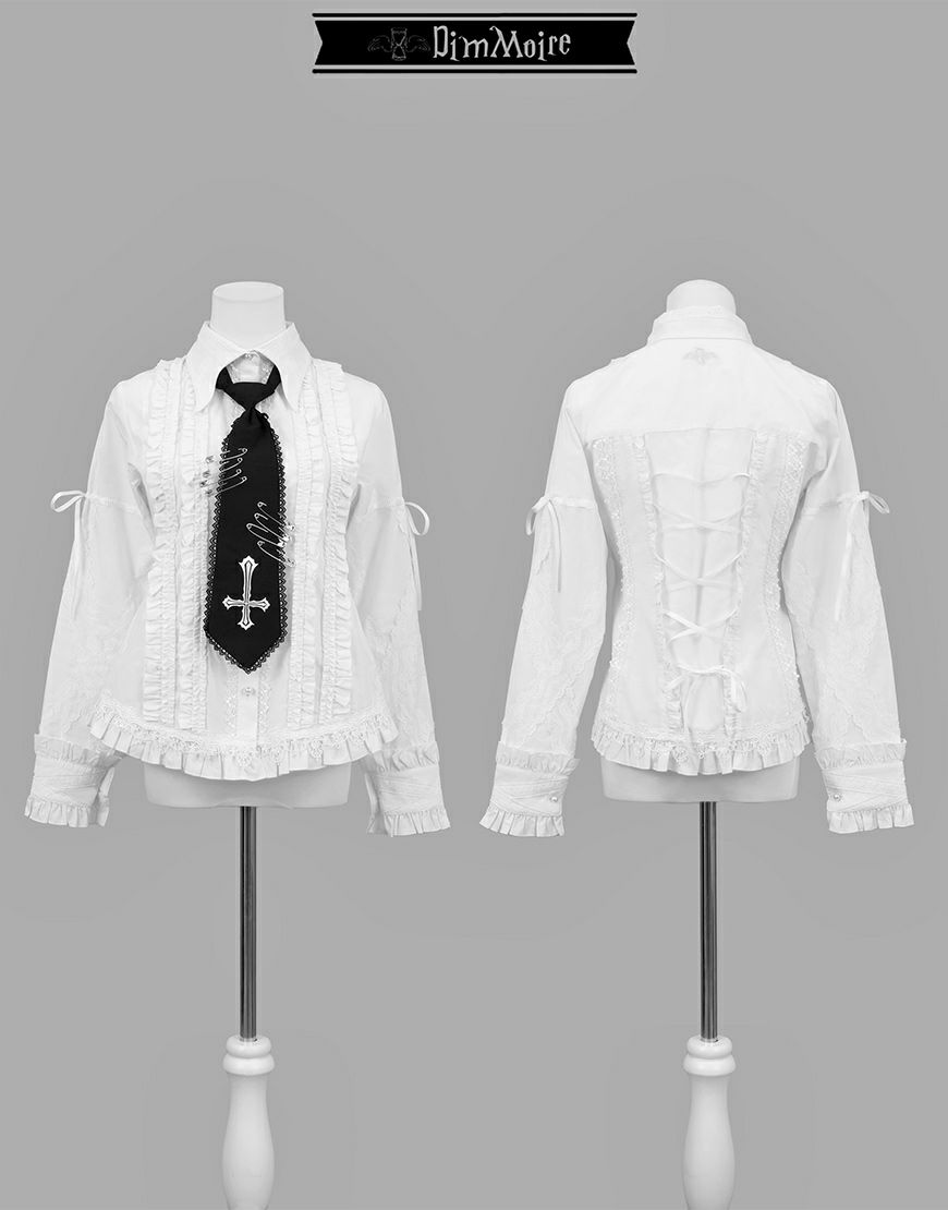 DimMoire ベロアジャージトップス White 赤