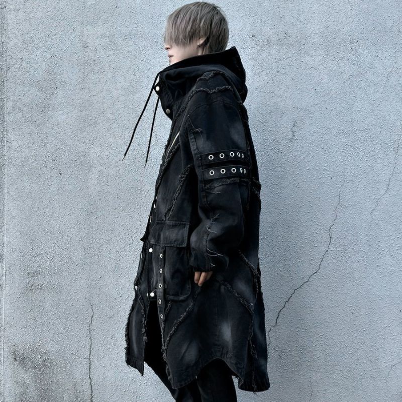 almostblack グラフィックモッズコート ACRO SELECT【アクロセレクト】UNDER GROUND 切り替えグランジ