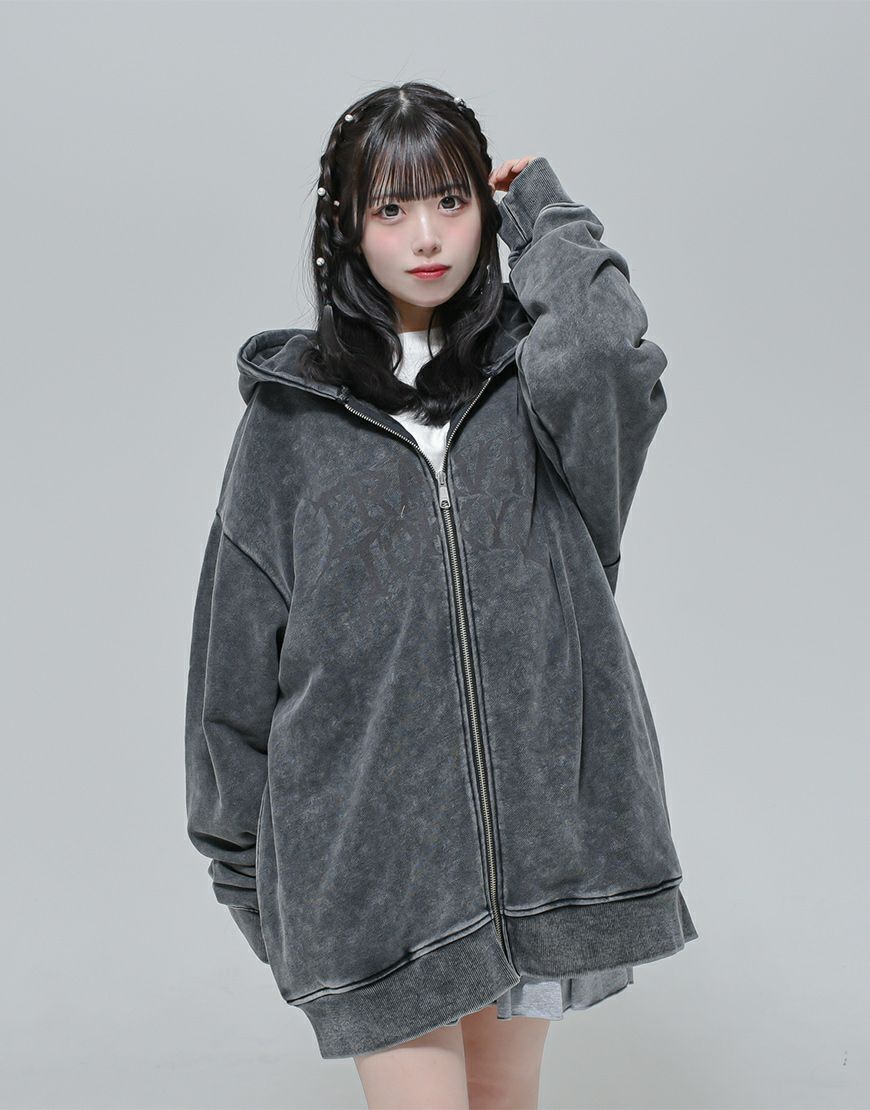 TRAVAS TOKYO【トラバストーキョー】クマ耳プリントジップアップ  