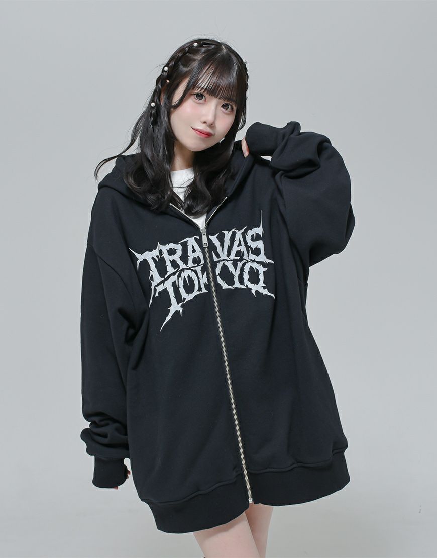 TRAVAS TOKYO【トラバストーキョー】クマ耳プリントジップアップ 