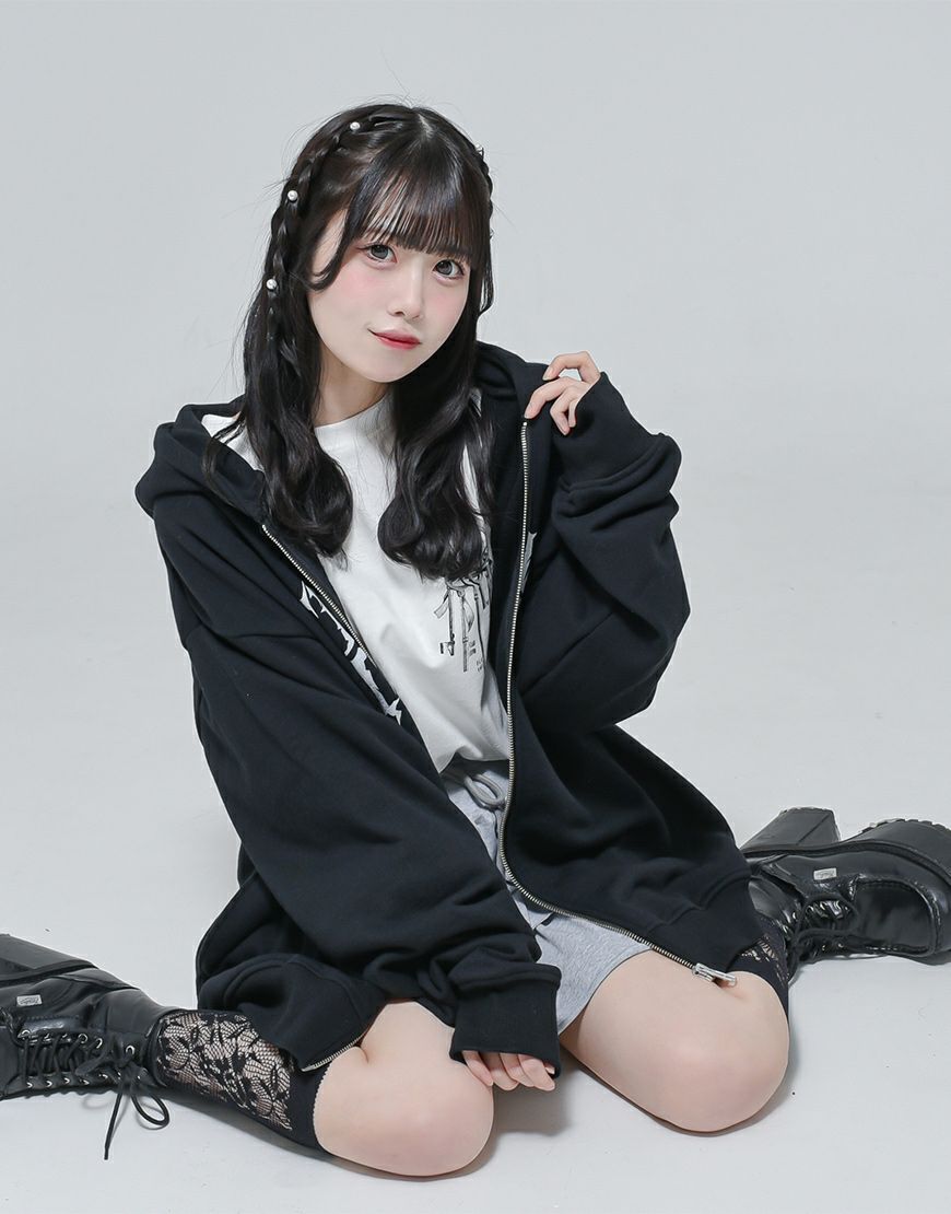 TRAVAS TOKYO【トラバストーキョー】クマ耳プリントジップアップ 