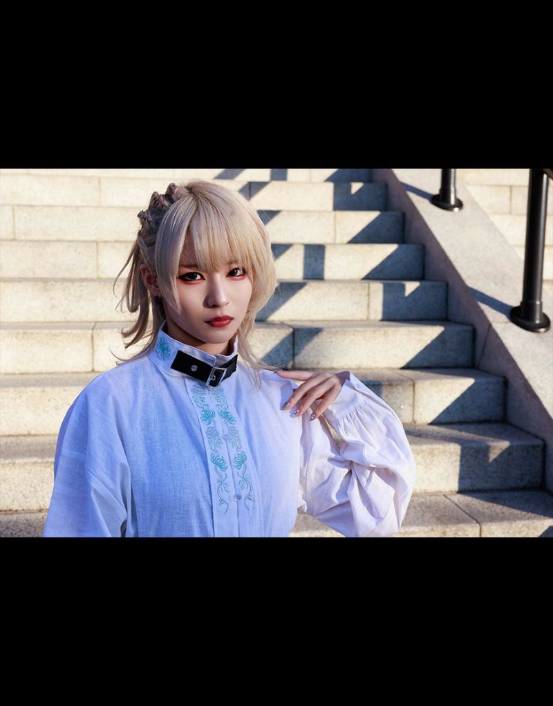 AdaNous【アダナス】曼珠沙華 チャイナ風シャツ/全2色