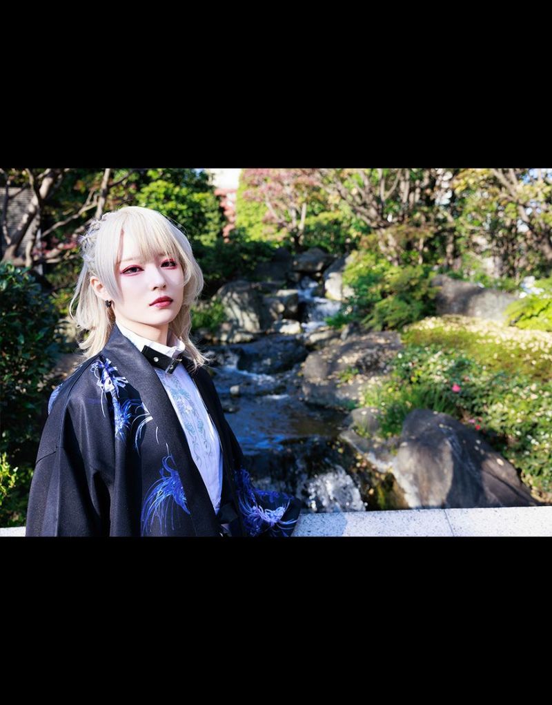 AdaNous【アダナス】曼珠沙華 Black×Gray てのひらえる AdaNous【アダナス】曼珠沙華 羽織りシャツ/全2色