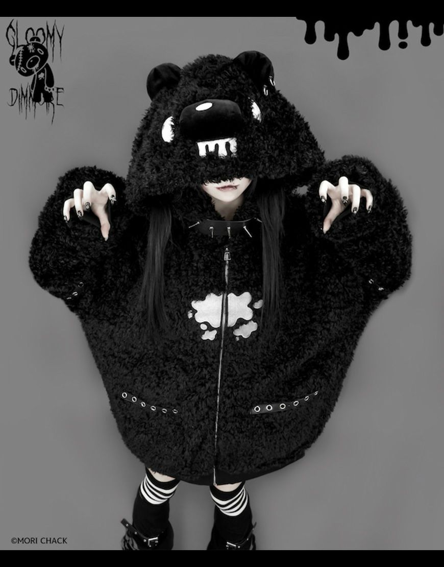 DimMoire【ディムモアール】GLOOMY×DimMoire グル～ミ～ボアパーカー/Black 